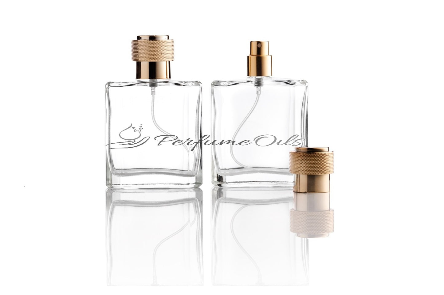 Square Bottle-50ml Clear ( Easy Crimp )