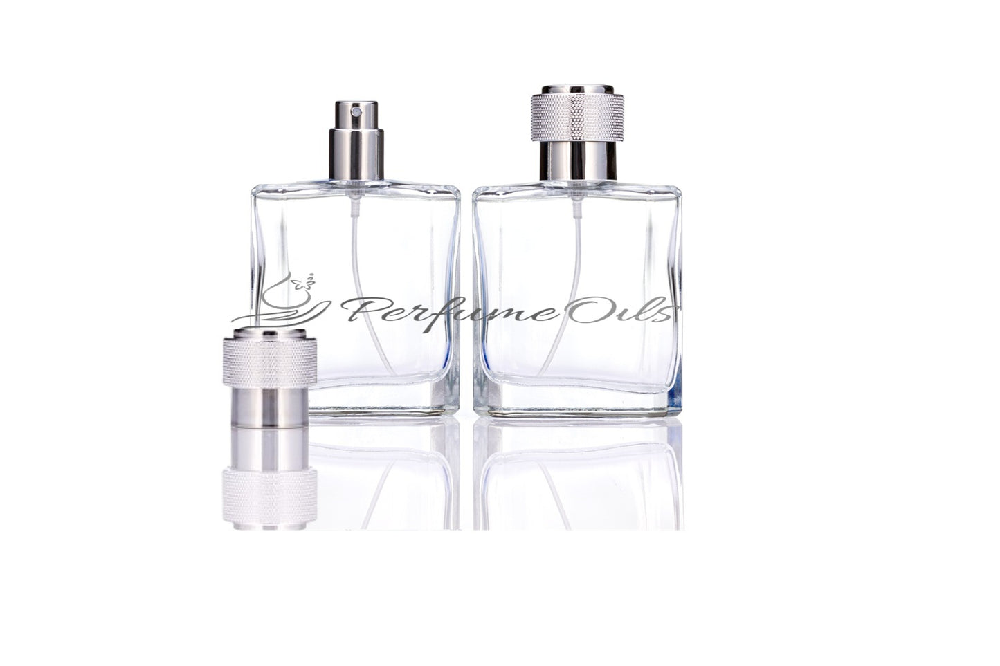 Square Bottle-50ml Clear ( Easy Crimp )