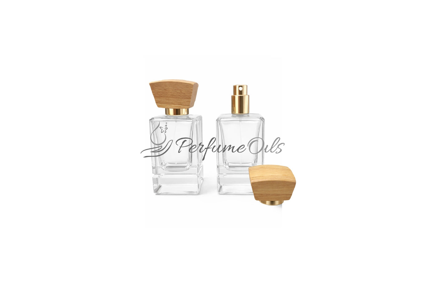 Legacy Bottle Clear with Wooden Cap - 50ml (Screw)