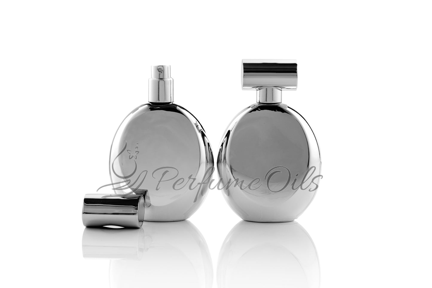 Oval Bottle Full Silver -55ml (Screw)