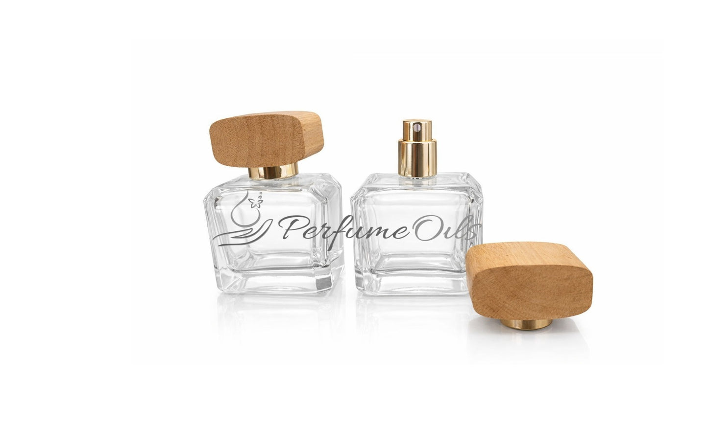 Aura Bottle - 50ml Wooden Caps (Screw)