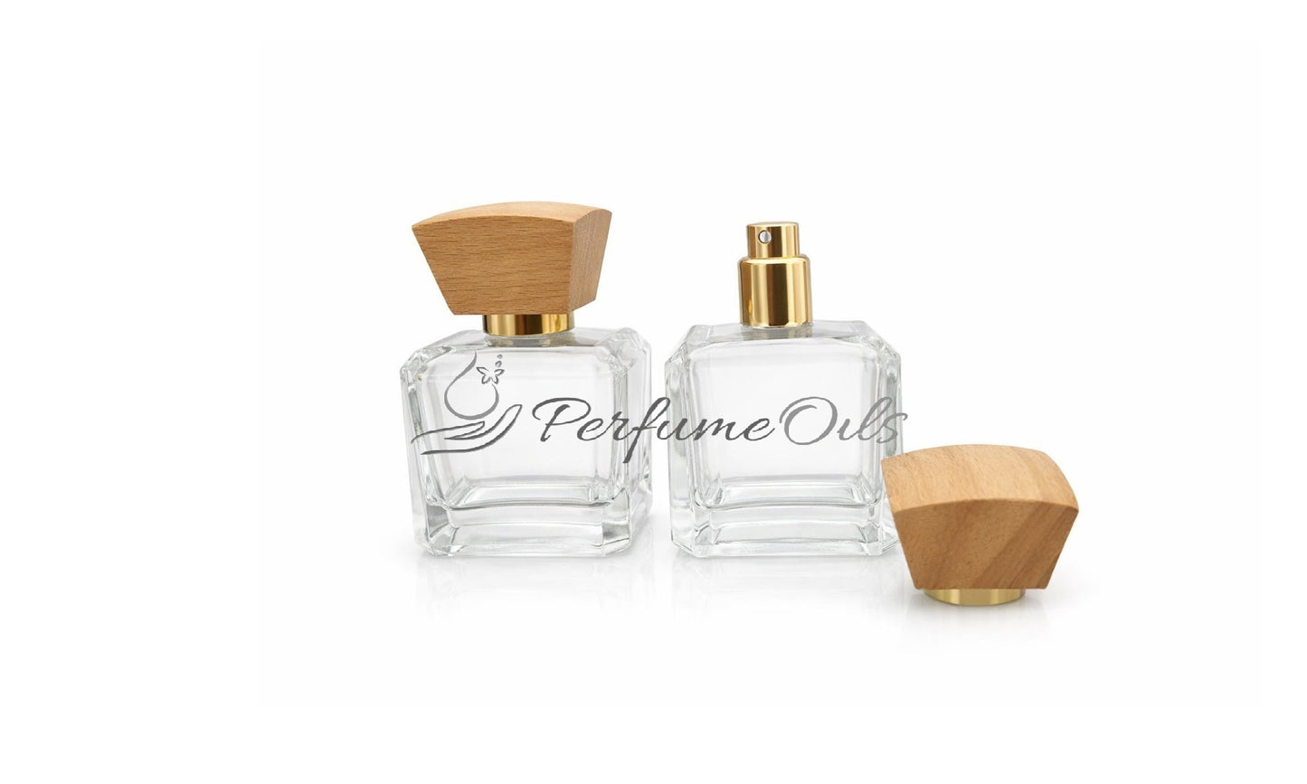 Aura Bottle - 50ml Wooden Caps (Screw)